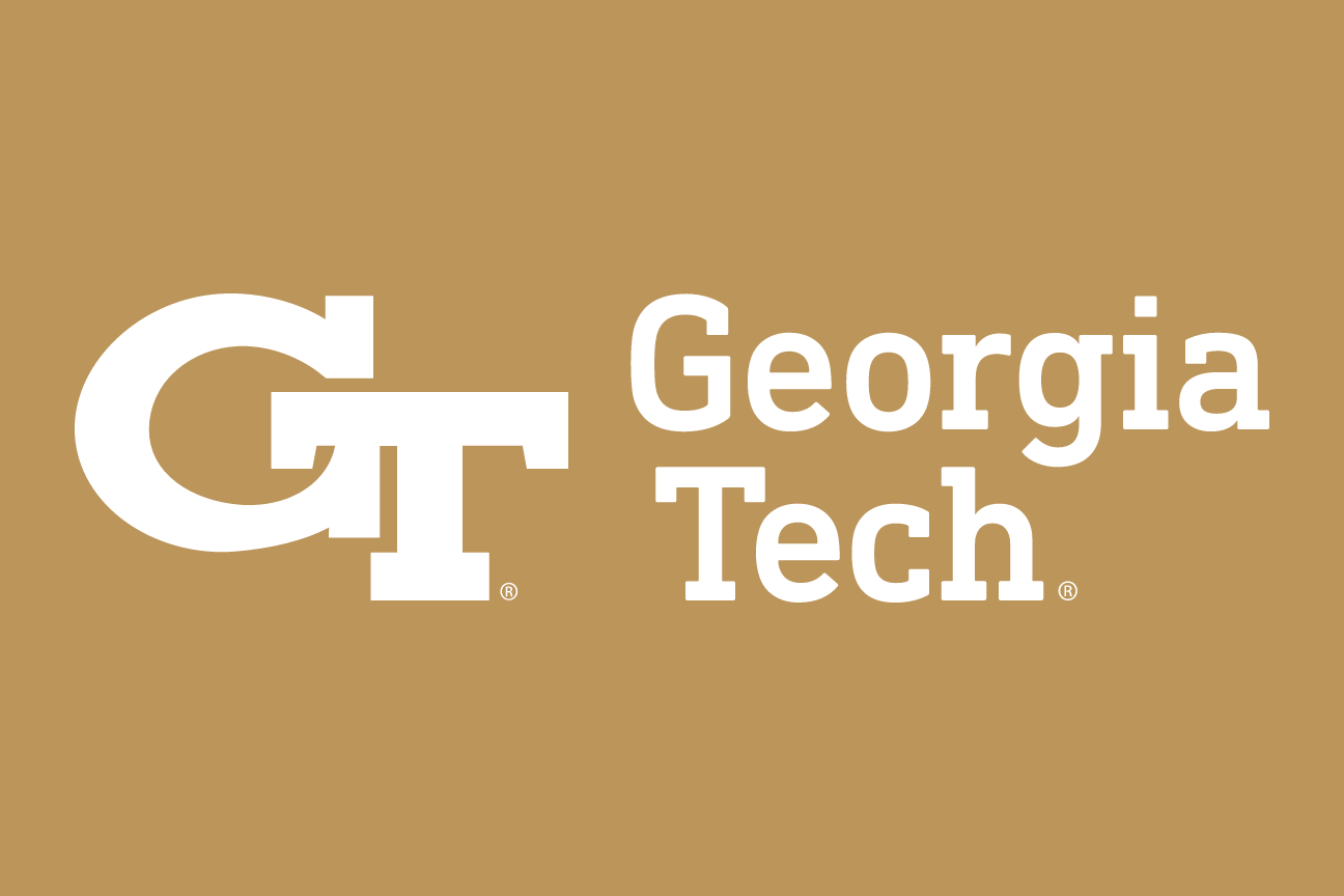 Georgia Tech, stacked, white on gold variant, cell 190