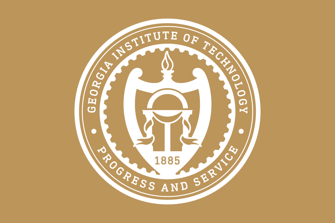Georgia Tech Seal, white on gold variant, cell 198