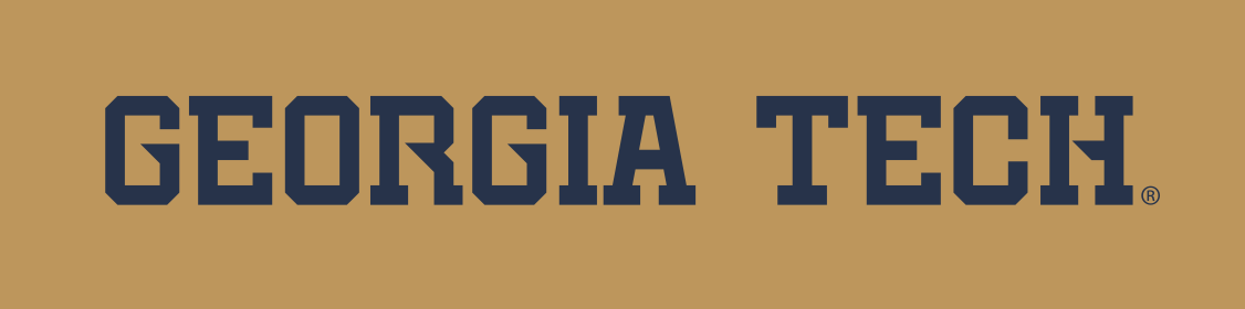 Georgia Tech wordmark, horizontal, navy variant, cell 42