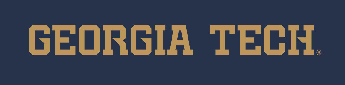 Georgia Tech wordmark, horizontal, gold variant, cell 44