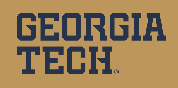 Georgia Tech wordmark, stacked, navy variant, cell 48