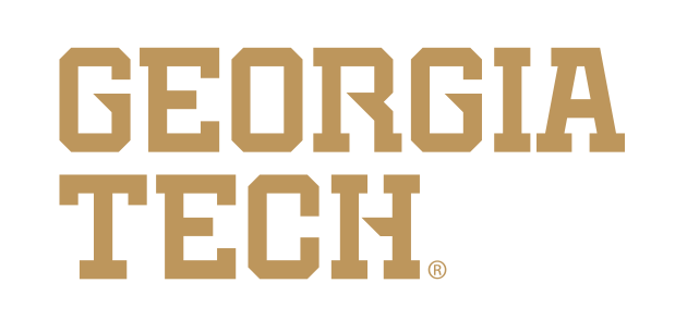 Georgia Tech wordmark, stacked, gold variant, cell 49