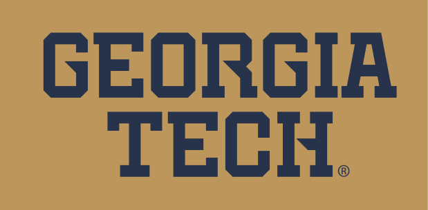 Georgia Tech wordmark, stacked, navy variant, cell 54
