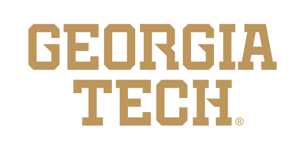 Georgia Tech wordmark, stacked, gold variant, cell 55