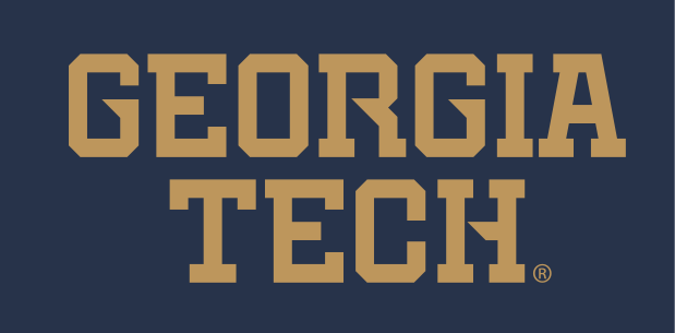 Georgia Tech wordmark, stacked, gold variant, cell 56