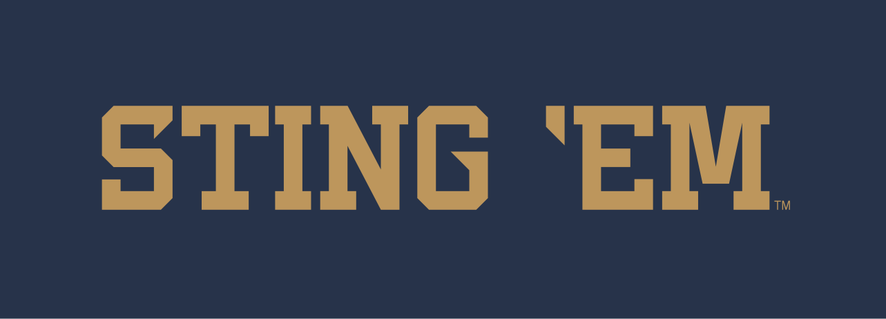 STING 'EM wordmark, gold variant, cell 98