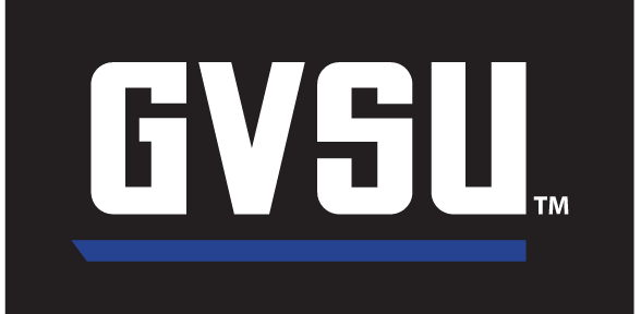 GVSU wordmark, full color on black variant, cell 29
