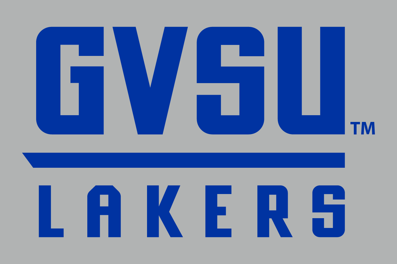 GVSU Lakers wordmark, blue & white variant, cell 46