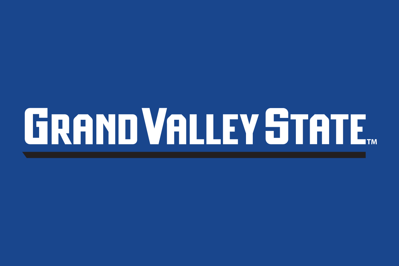 Grand Valley State wordmark, full color on blue variant, cell 39