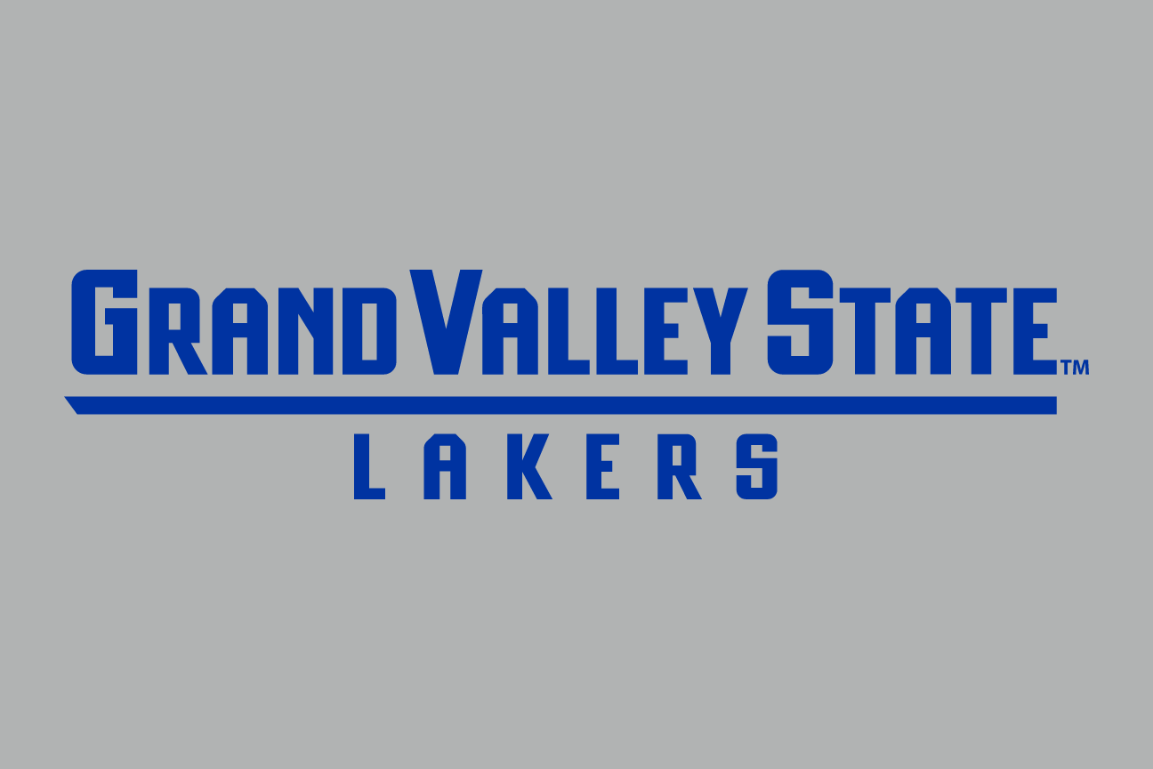 Grand Valley State Lakers wordmark, blue & white variant, cell 48