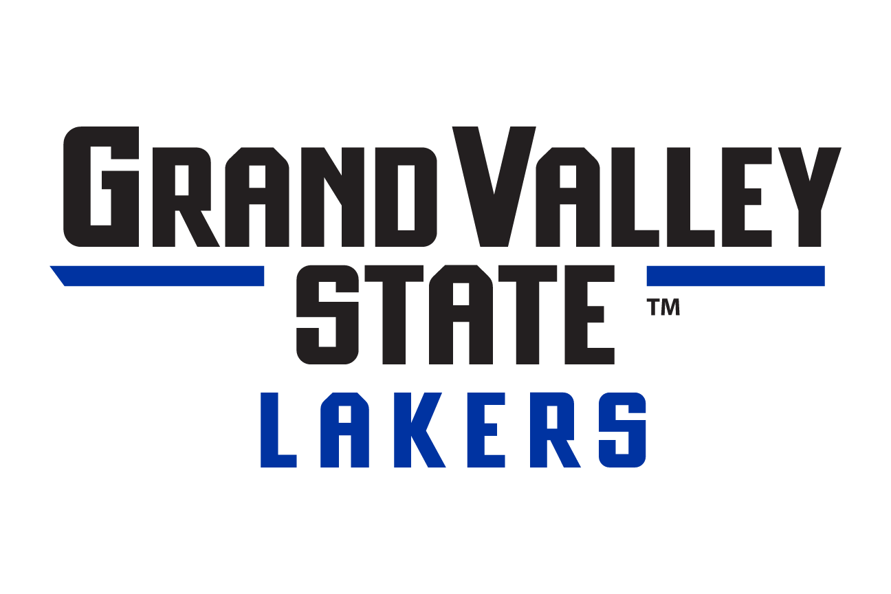 Grand Valley State Lakers wordmark stacked, full color variant, cell 26