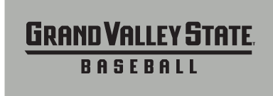 Grand Valley State Baseball Logo, Black on Grey variant, cell 87