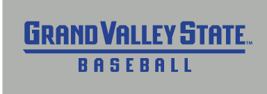 Grand Valley State Baseball Logo, Blue on Grey variant, cell 88