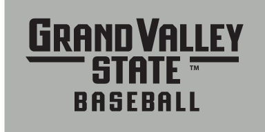 Grand Valley State Baseball Logo, Black on Grey variant, cell 93