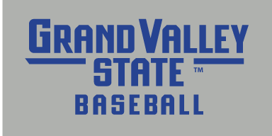 Grand Valley State Baseball Logo, Blue on Grey variant, cell 94