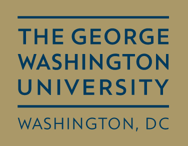 George Washington University Primary Logo, Blue text on gold background variant, cell 102