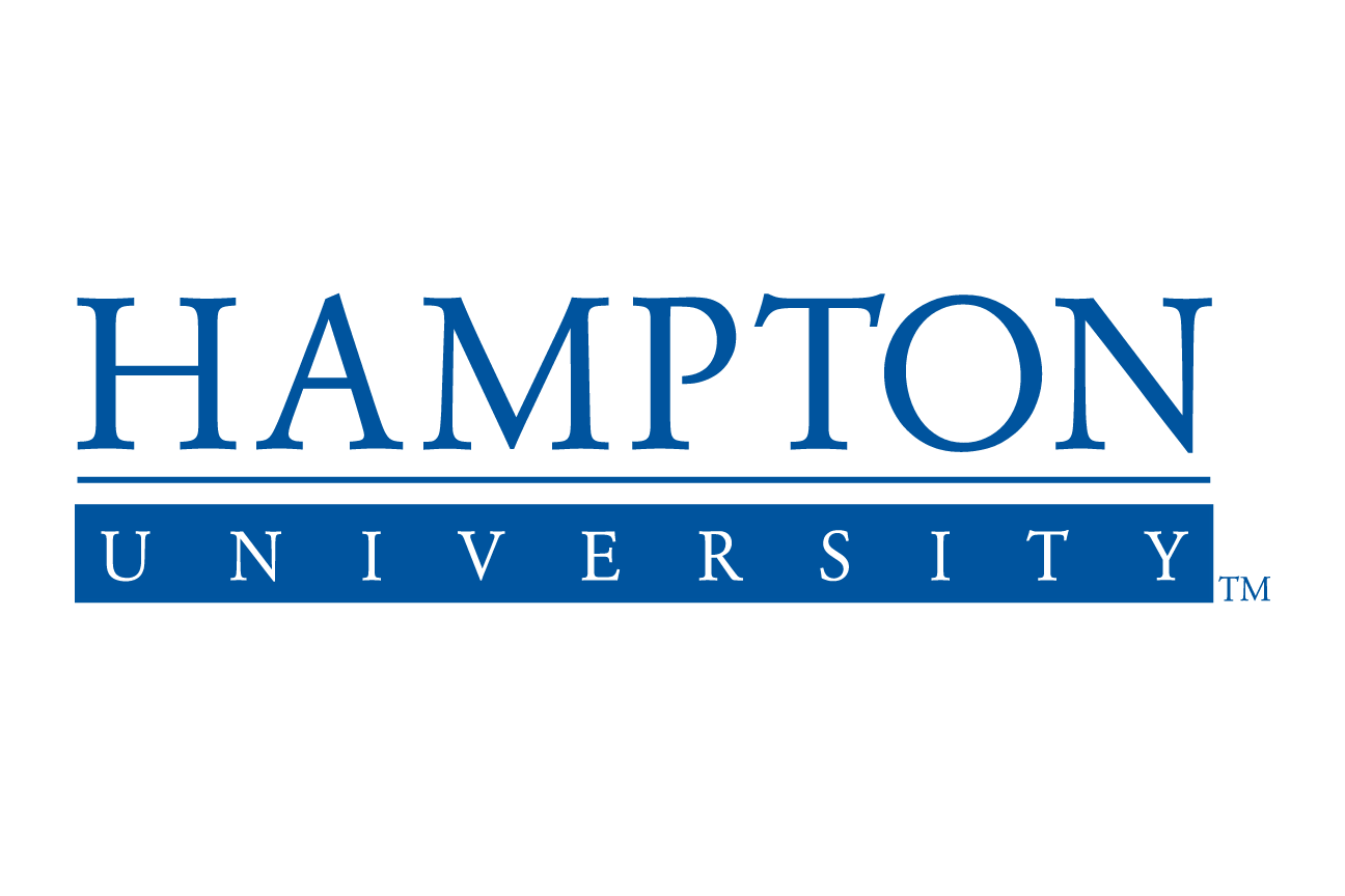 Hampton University wordmark, blue variant, cell 5