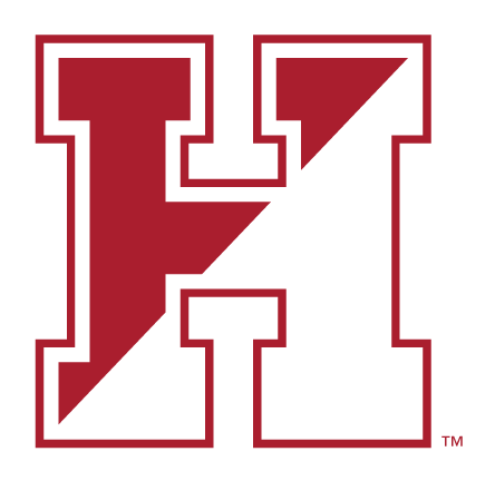 Harvard University lettermark, crimson outline with white fill variant, cell 41