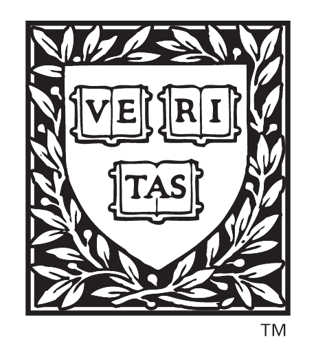 Harvard University seal, square, black and white variant, cell 45