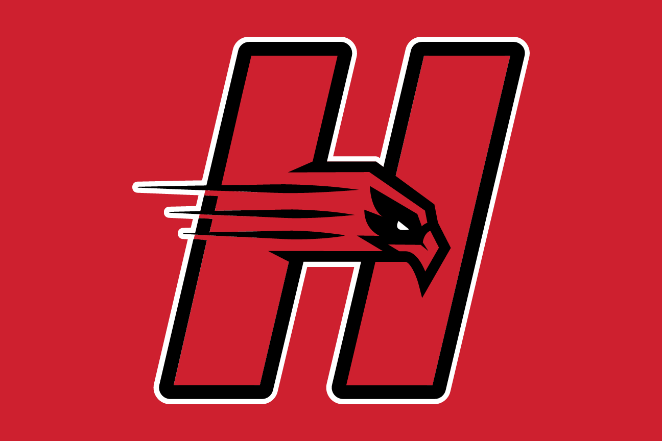 H with hawk head, white on red variant, cell 20