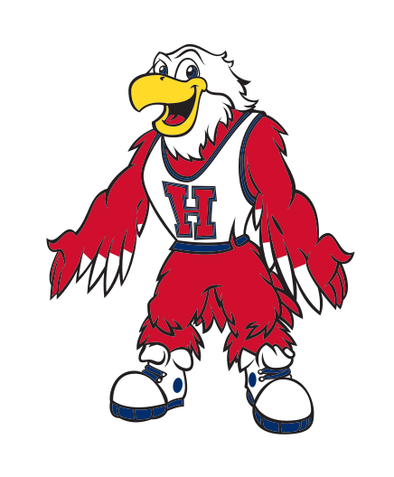 Howie the Hawk mascot, full color, pose 2 variant, cell 11