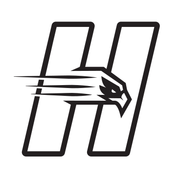 H with hawk head, black outline variant, cell 19