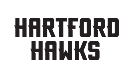 HARTFORD HAWKS stacked wordmark, black variant, cell 35