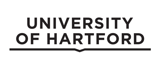 University of Hartford wordmark, black variant, cell 44