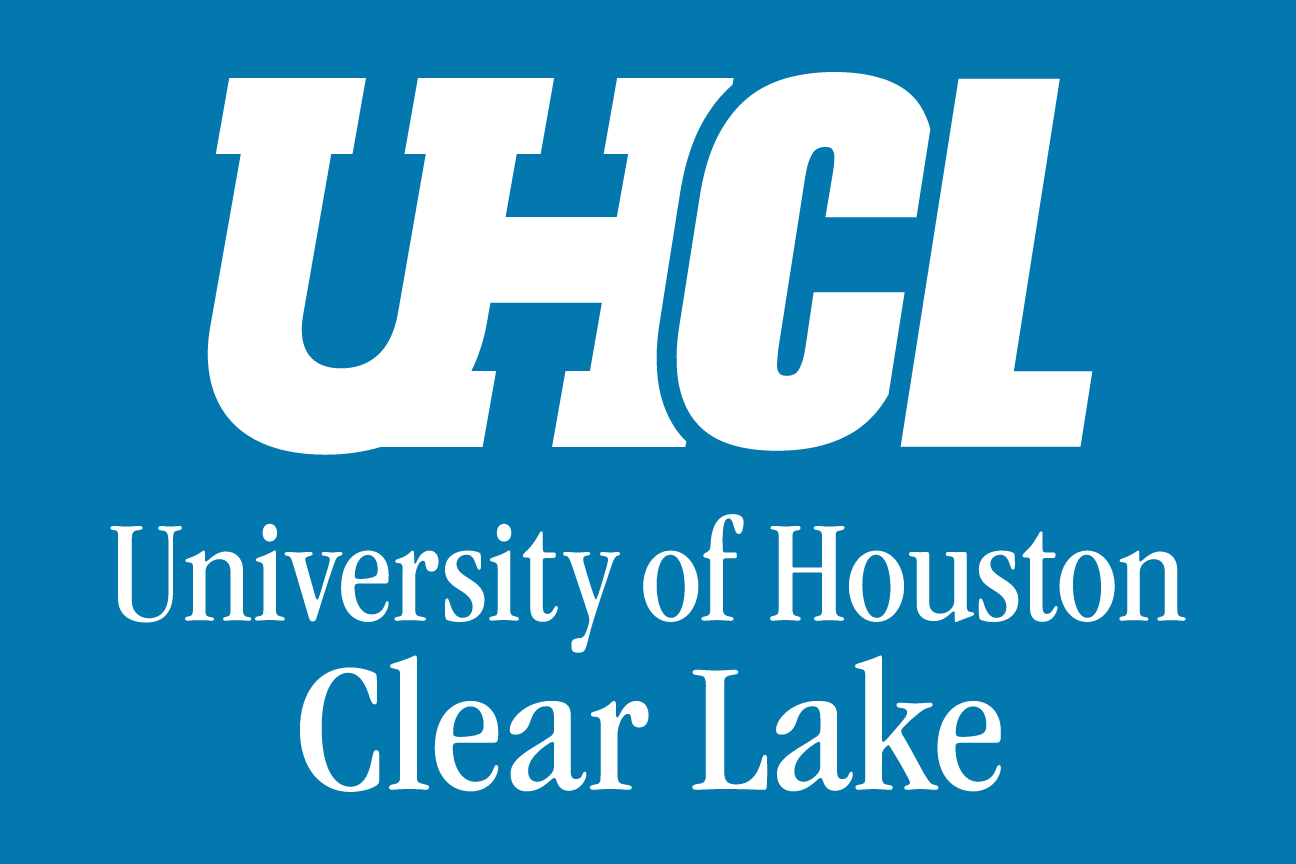 UHCL signature, vertical lockup, white reverse variant, cell 5