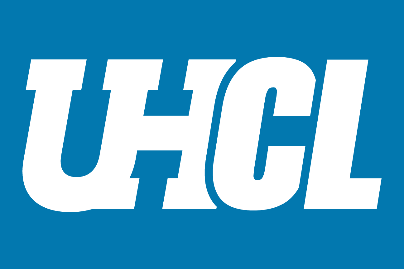 UHCL acronym, white reverse variant, cell 15