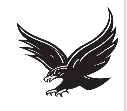 Hawk mascot, full body, black/grey variant, cell 20