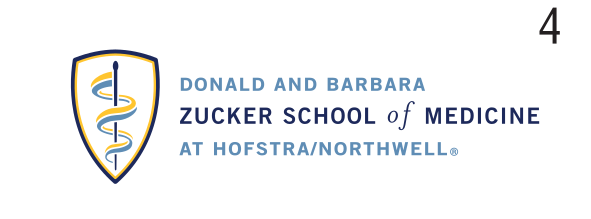 Zucker School of Medicine logo, horizontal full color variant, cell 42
