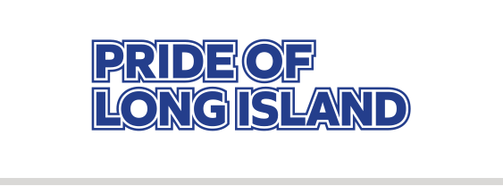 pride of long island wordmark, blue variant, cell 95