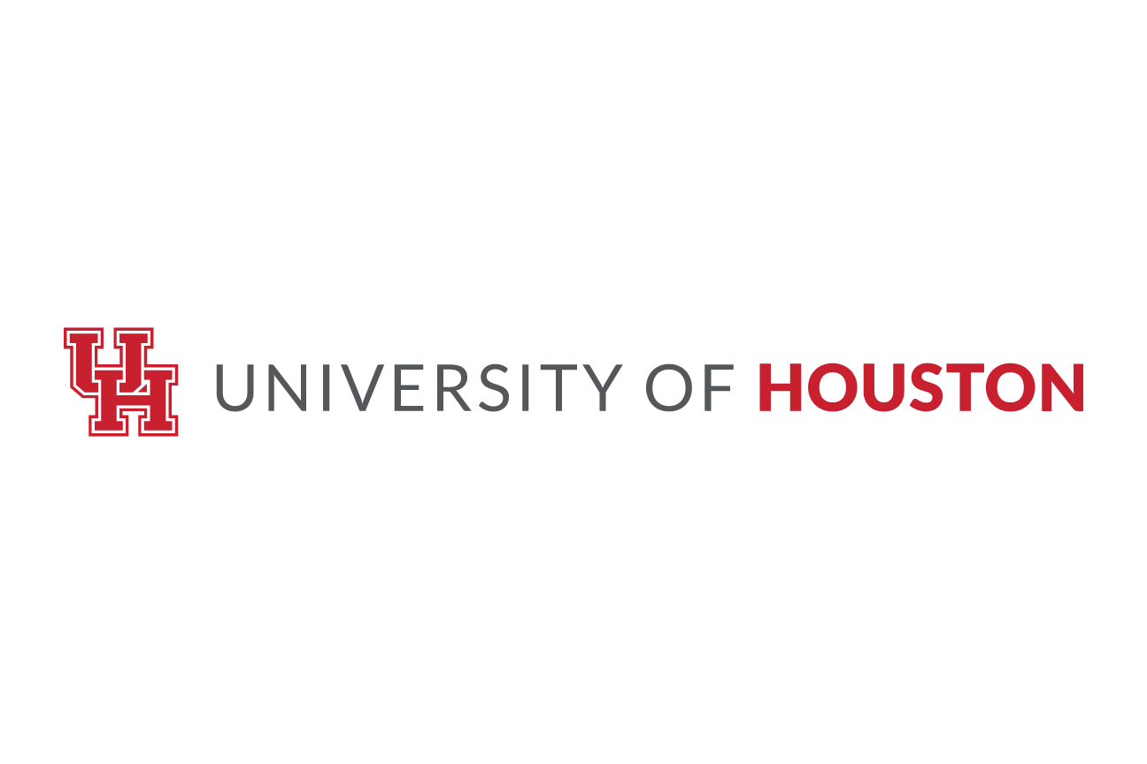University of Houston horizontal lockup, red/black variant, cell 5