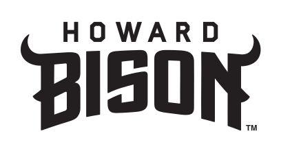 Howard Bison wordmark, black variant, cell 16