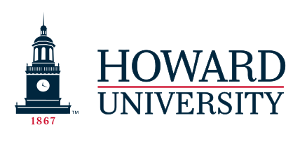 Howard University horizontal logo, blue variant, cell 20