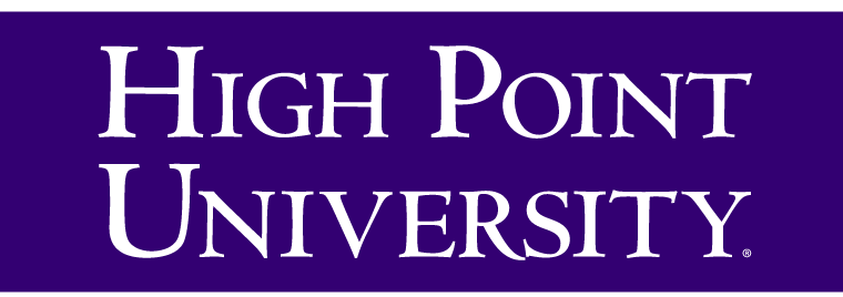 High Point University wordmark, stacked, reverse variant, cell 3