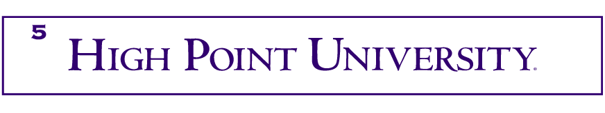 High Point University wordmark, horizontal variant, cell 5