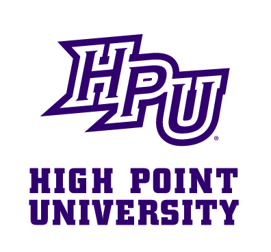 HPU logo, stacked, color variant, cell 7