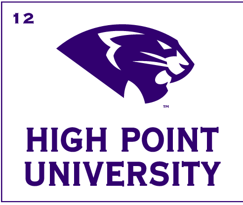 Panther Head logo, stacked, color variant, cell 12