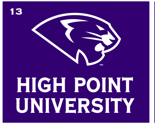 Panther Head logo, stacked, reverse variant, cell 13