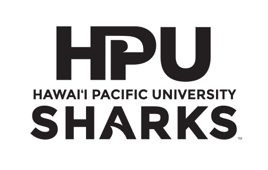 HPU SHARKS wordmark with full name, black variant, cell 17