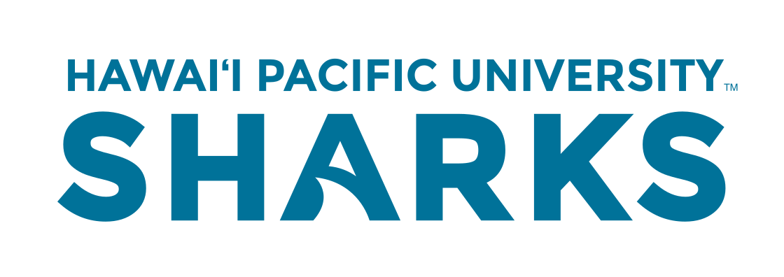 Hawaii Pacific University Sharks wordmark, blue variant, cell 48