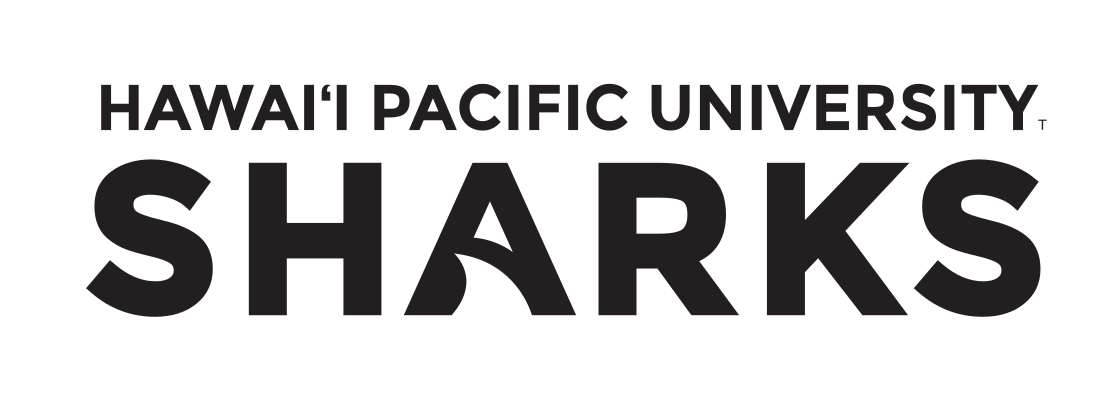 Hawaii Pacific University Sharks wordmark, black variant, cell 49