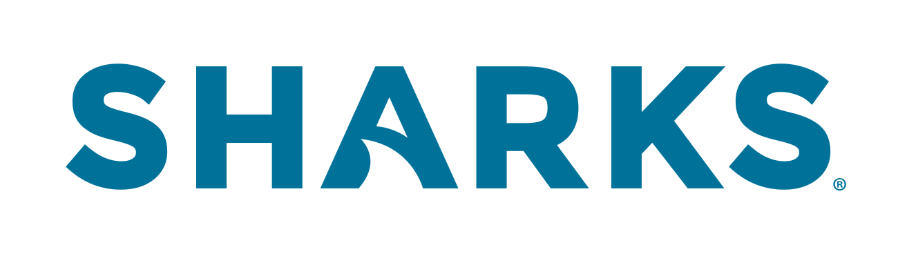 Sharks wordmark, blue variant, cell 50