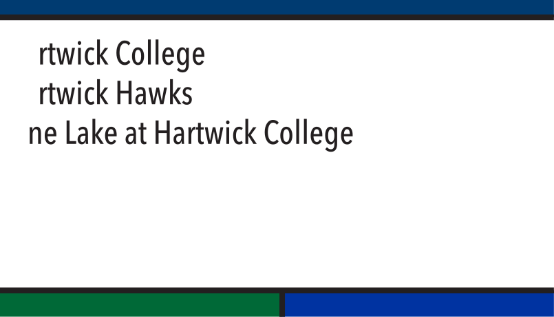 Hartwick College institutional logo, black variant, cell 4