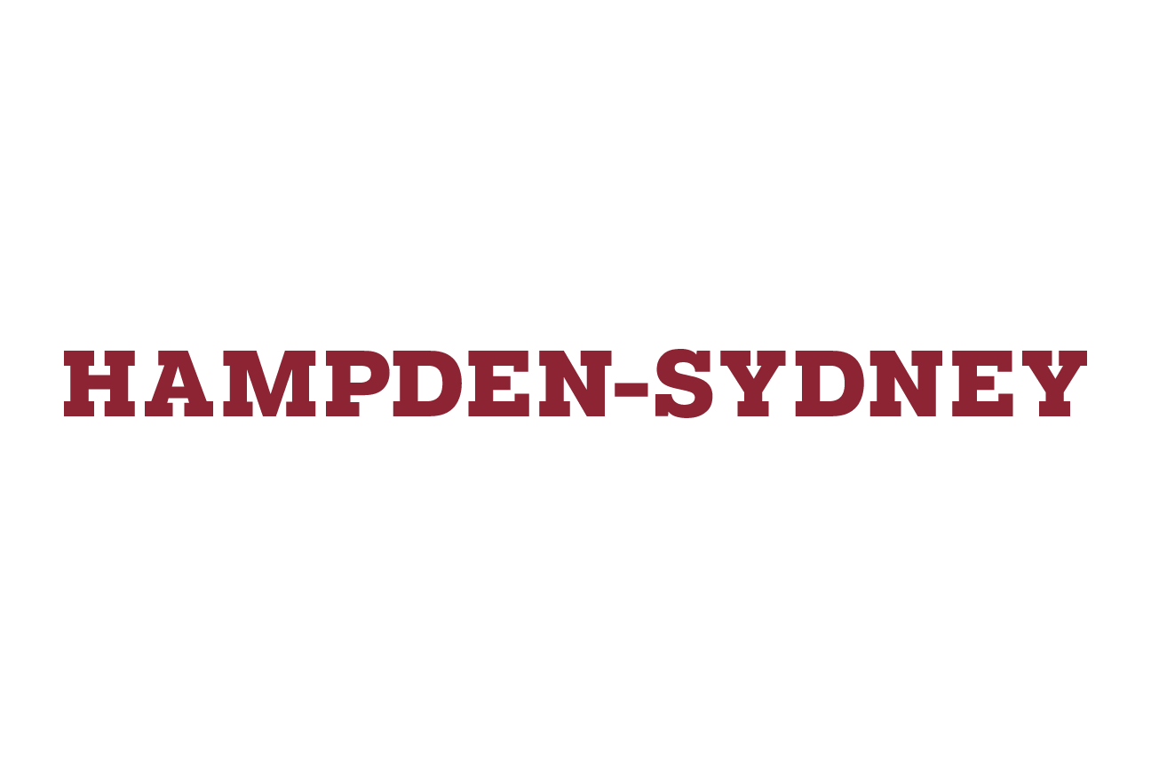 wordmark Hampden-Sydney, horizontal garnet variant, cell 81