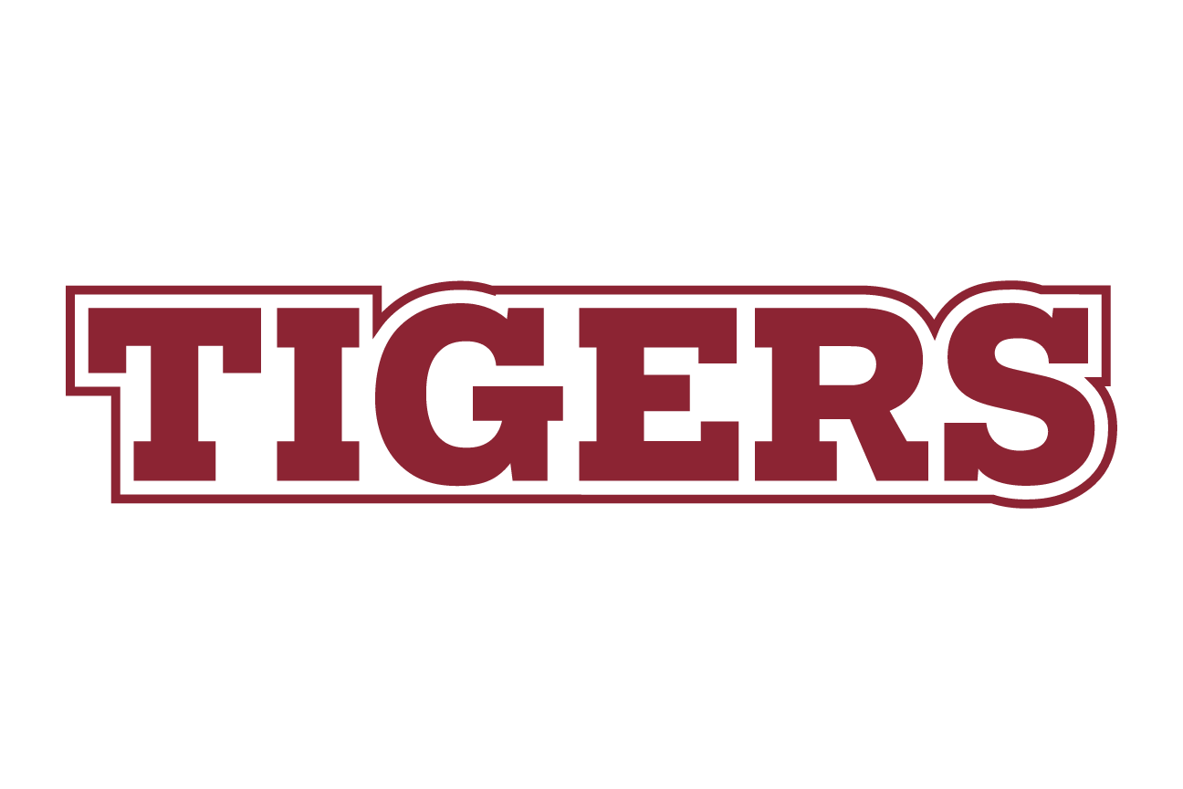 wordmark Tigers, garnet on white variant, cell 97