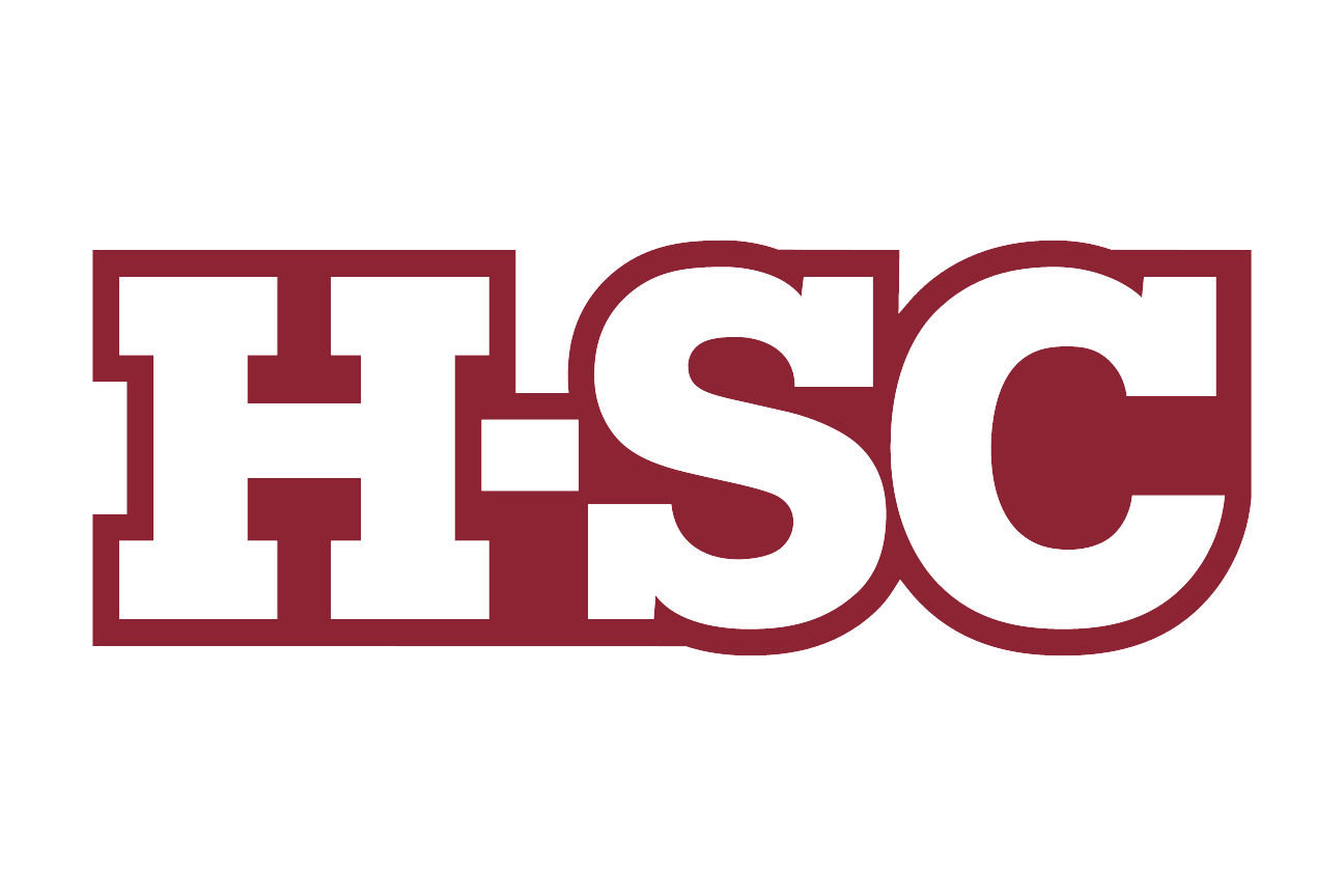 acronym H-SC, white with garnet outline on white variant, cell 116