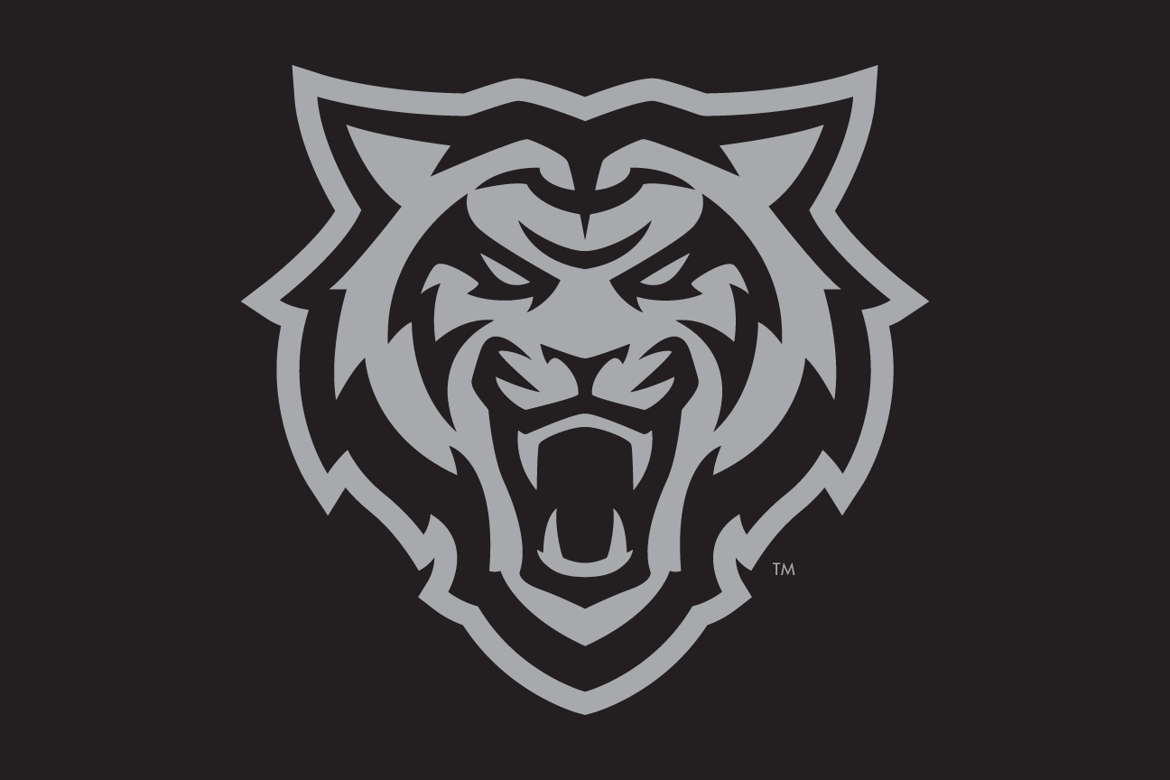 tiger head, White/Gray, 2-color, black background variant, cell 12